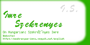 imre szekrenyes business card